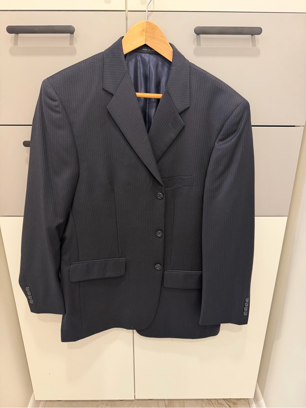 Alfani Men's Navy Pinstripe Suit Jacket